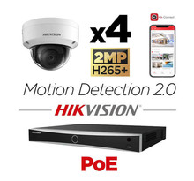 Kit vidéosurveillance 4 caméras antivandale Hikvision full HD H265+ Motion Detection 2.0 vision de nuit 30 mètres EXIR 2.0