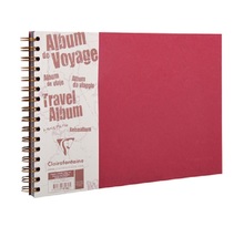 Collection Age Bag - Un Album de Voyage Spiralé Rouge - A4 paysage 29,7x21cm - 80 Pages