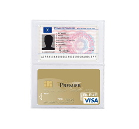 Etui de protection 2 volets pour carte crédit carte permis de