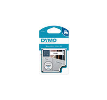 DYMO LabelManager cassette ruban D1 hautes performances, Polyester Permanent, 12mm x 5,5m, Noir/Blanc