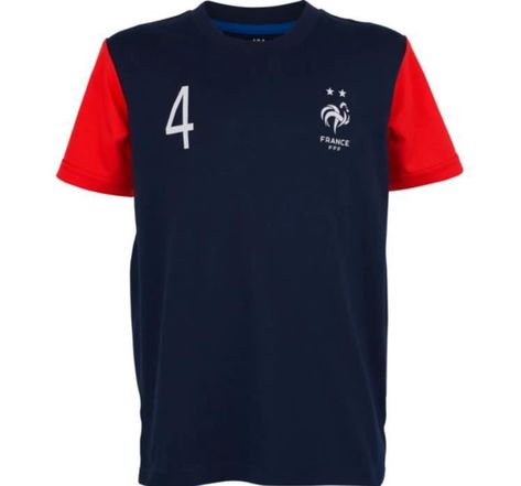 WEEPLAY T-shirt Football FFF Varane - Maillot Enfant 100% coton jersey