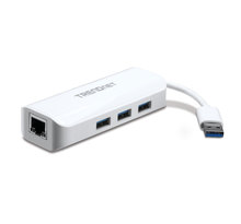 Adaptateur USB 3.0 vers Gigabit + Hub 3 ports Trendnet TU3-ETGH3