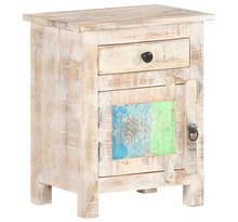 Vidaxl table de chevet 40x30x50 cm bois d'acacia brut