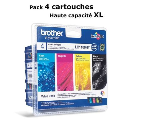 Brother lc1100hy cartouches d'encre multipack coul