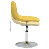 Vidaxl chaise pivotante de salle à manger jaune moutarde tissu
