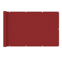 Vidaxl écran de balcon rouge 120x600 cm pehd
