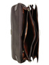 Serviette cartable homme Premium en cuir - KATANA - 3 soufflets - 41 cm - 31013-Chocolat