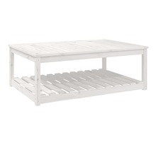 vidaXL Table de jardin blanc 121x82 5x45 cm bois massif de pin