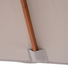 Parasol rectangulaire inclinable bois polyester haute densité 2L x 1,5l x 2,3H m gris clair