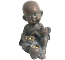 Mini-fontaine dintérieur moine bouddhiste 31 cm