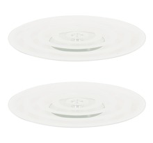 Vidaxl assiette de service rotative 2pcs transparent 30cm verre trempé