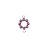 Perle cristal swarovski couronne rose chiffon 15 mm