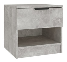 Vidaxl table de chevet gris béton bois d'ingénierie