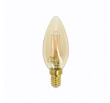 Ampoule led flamme / vintage au verre ambré  culot e14  3 8w cons. (30w eq.)  350 lumens  lumière blanc chaud
