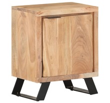 Vidaxl table de chevet 40x30x50 cm bois d'acacia avec bord naturel