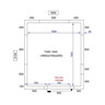 Chambre froide négative pro line avec groupe négatif - hauteur 2200 mm - combisteel -  - acier inoxydable1800 x 2100