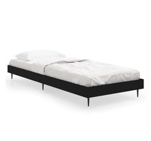 vidaXL Cadre de lit noir 75x190 cm bois d'ingénierie