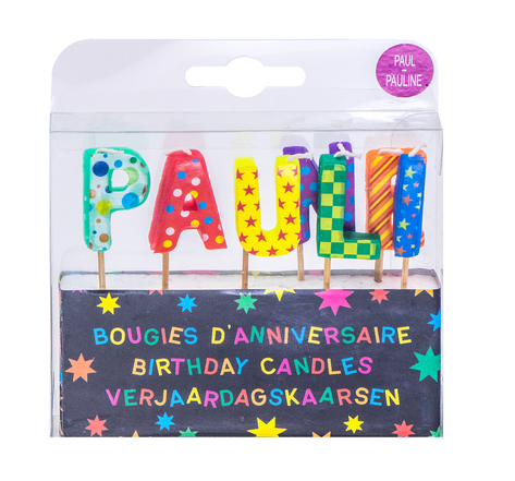 Bougies d'anniversaire Paul et Pauline