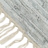 Vidaxl tapis chindi cuir tissé à la main 160 x 230 cm gris clair