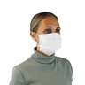 Lot de 5 masques de protection visage réutilisable, lavable 50 fois 3 couches en tissu - Blanc - Certifié UNS1