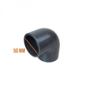Coude d'angle en PVC - 90° pour raccord de tuyaux - PN16 - 50 mm - Femelle femelle - Gris