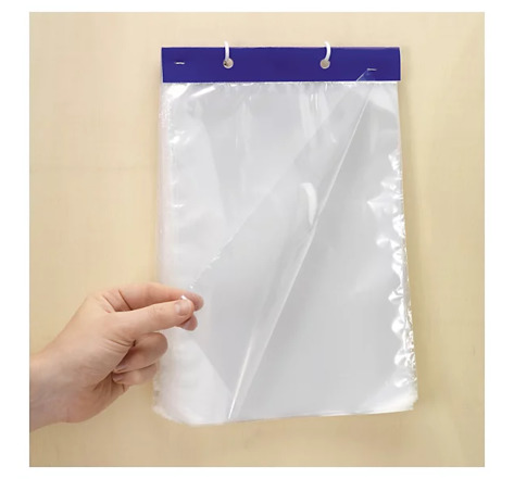 Sachet plastique liassé transparent raja 20 microns 22x33 cm (lot de 1000)