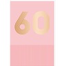 Carte D'anniversaire 60 Ans En Or - Rose - A Message - Pour Femme - 11 5 X 17 Cm - Draeger paris