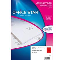 1400 étiquettes OFFICE STAR ILC Rouge 99,1 x 38,1 mm OFFICE STAR