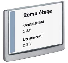 CLICK SIGN, plaque de porte, plastique, A5 (210 x 148,5 mm), graphite