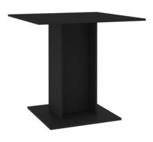 Vidaxl table de salle à manger noir 80 x 80 x 75 cm aggloméré