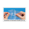 Sachet plastique zip transparent à soudures étanches 9,8x15,5 cm