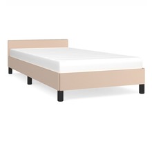 vidaXL Cadre de lit avec tête de lit Cappuccino 90x200 cm Similicuir
