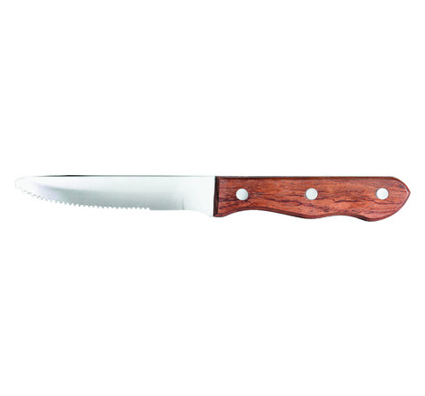 Couteau à steak jumbo avec manche en bois l 120 mm - stalgast - inox