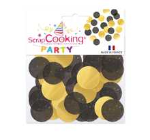 Gros confettis Noir et or 20g - Scrapcooking Party