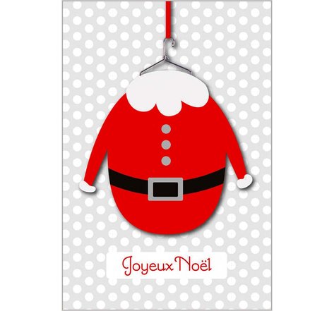 Carte De Voeux Costume De Père Noël - Draeger paris