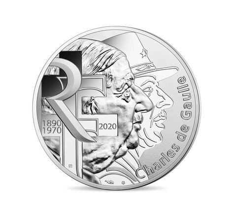 Monnaie 10€ Argent Charles de Gaulle 2020