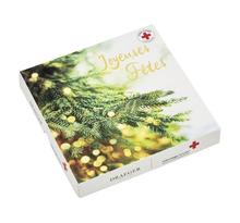 Lot de 6 cartes de voeux avec enveloppe, coffret Croix-rouge Joyeuses Fêtes - Sapin - Draeger paris