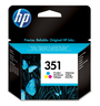 Hp hp 351 ink color vivera blister hp 351 original cartouche dencre tricolore faible capacite 3.5ml 170 pages 1-pack blister multi tag
