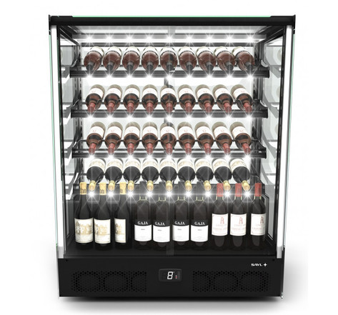 Vitrine réfrigérée pour vin série pak accès porte avant/arrière - 1015x1240 mm - sayl -  - 1015 x620x1240mm