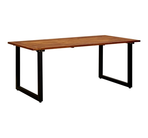 vidaXL Table de jardin à pieds en U 180x90x75 cm Bois d'acacia massif