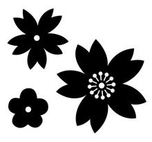 Matrices de découpe x 3 - fleurs du japon