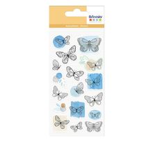 17 stickers puffies Papillons