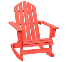 Vidaxl chaise à bascule de jardin adirondack bois de sapin rouge