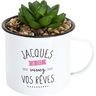 Mugs avec plantes artificielles jacques a dit (lot de 4)