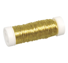 Fil bijoux pour crocheter, 0,30 mm bobine 50 m, or
