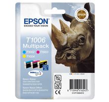 T1006 rhinocéros" cartouche d'encre originale durabrite ultra pack 3 couleurs (c13t10064010) - cyan  magenta  jaune (paquet 3 unités)"