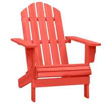 Vidaxl chaise de jardin adirondack bois de sapin massif rouge