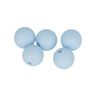5 perles silicone rondes - 10 mm - bleu pastel