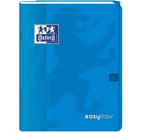 OXFORD Cahier Easybook agrafé - 17 x 22 cm - 96p seyes - 90g - Bleu