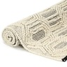 Vidaxl tapis en laine tissée à la main 80x150cm blanc/noir